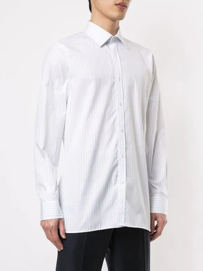 Shop Gieves & Hawkes Striped Shirt In White