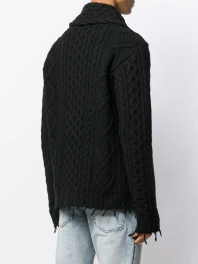 ALANUI CHUNKY KNIT CARDIGAN - 黑色