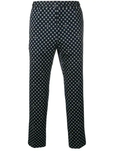 Shop Gucci G Frames Trousers In Blue