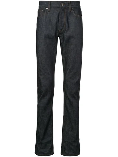 Shop Burberry Contrast Rear Patch Pocket Jeans In Blue
