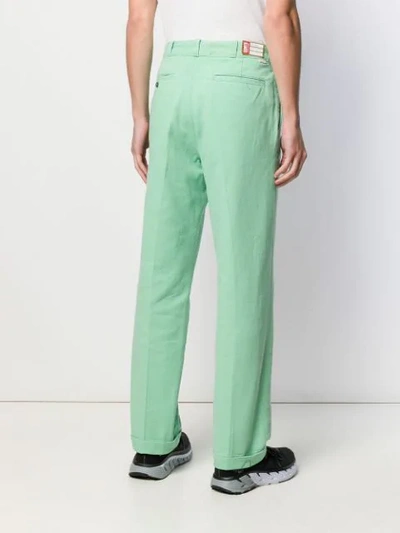 Shop Levi's Twill Trousers In Green