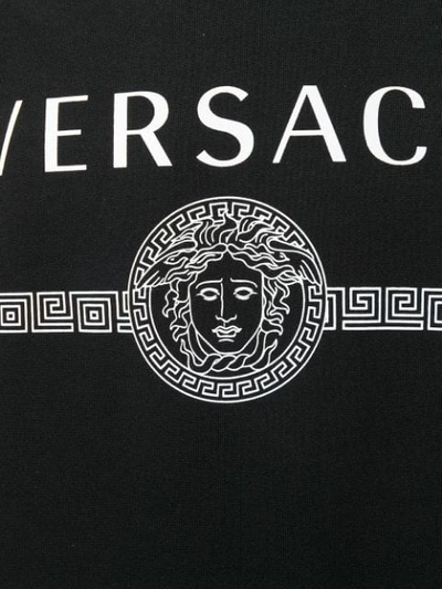 Shop Versace Medusa Logo Print Sweatshirt In Black