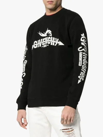 Givenchy Taurus Logo Cotton Sweatshirt In Black ModeSens