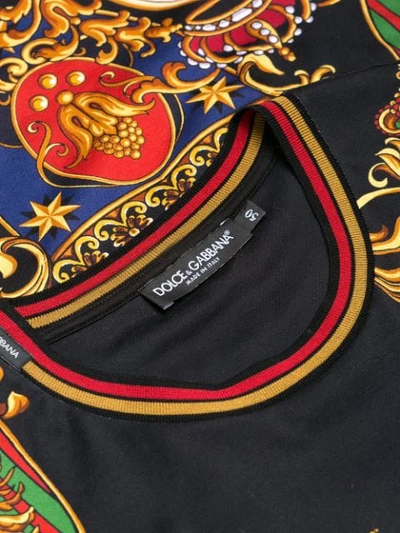 Shop Dolce & Gabbana Crest Print T-shirt In Black