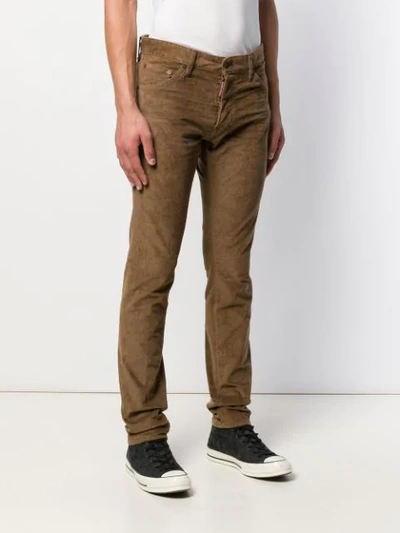 Shop Dsquared2 Corduroy Trousers In Brown