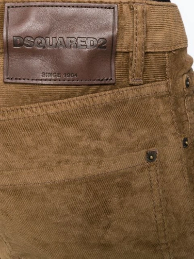 DSQUARED2 灯芯绒长裤 - 棕色