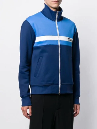 Shop Ami Alexandre Mattiussi Paris Patch Zipped Track Jacket In Blue