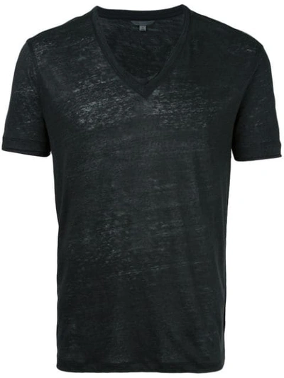 Shop John Varvatos V-neck Jersey T-shirt In Black