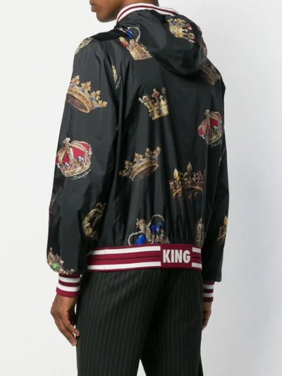 Shop Dolce & Gabbana Crowns Jacket In Black