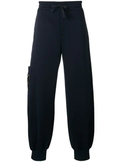 Shop Alexander Mcqueen Dancing Skeleton Sweatpants In Blue