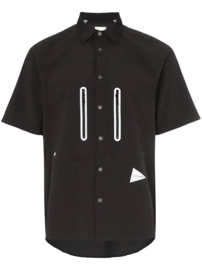 Shop And Wander Zip Pocket Technical Shirt In Black