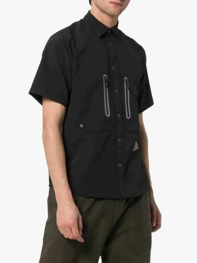 Shop And Wander Zip Pocket Technical Shirt In Black