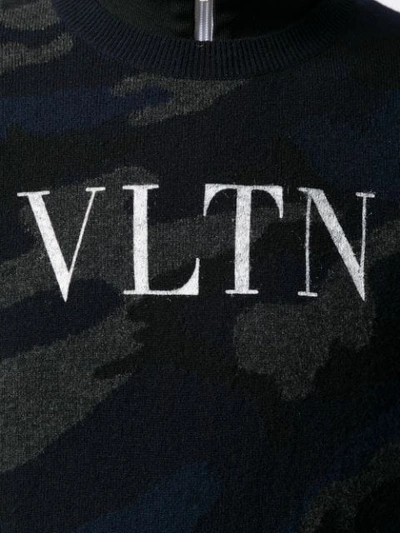 Shop Valentino Logo Jumper In Black