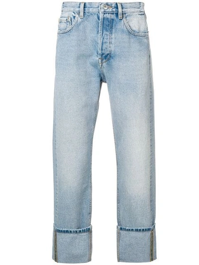 Shop Valentino Garavani Loose Fit Jeans In 508 Azure