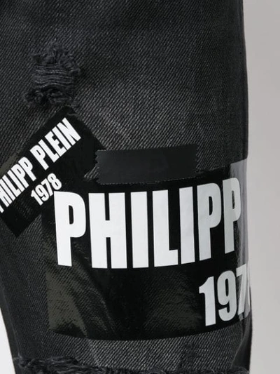 Shop Philipp Plein Milano Cut Jeans In Black