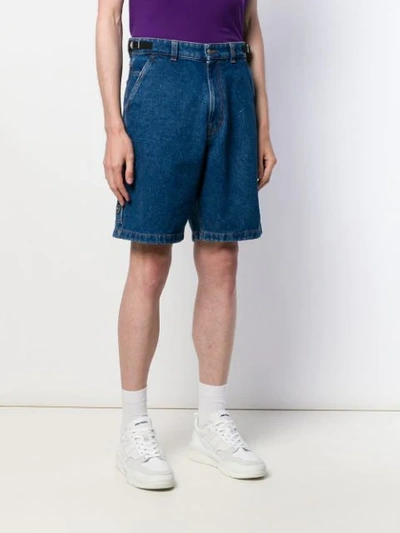 Shop Ami Alexandre Mattiussi Worker Bermuda Shorts In Blue