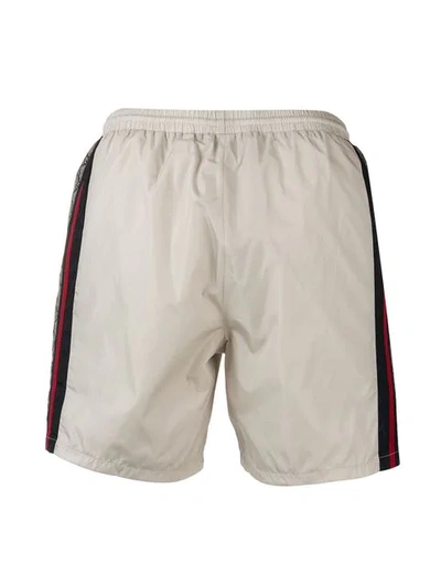 Shop Gucci Gg Supreme Swim Shorts In Neutrals