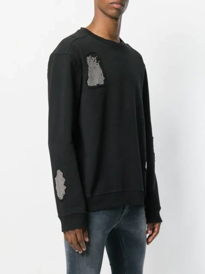 Shop Just Cavalli Studded Embellished Sweatshirt - Black