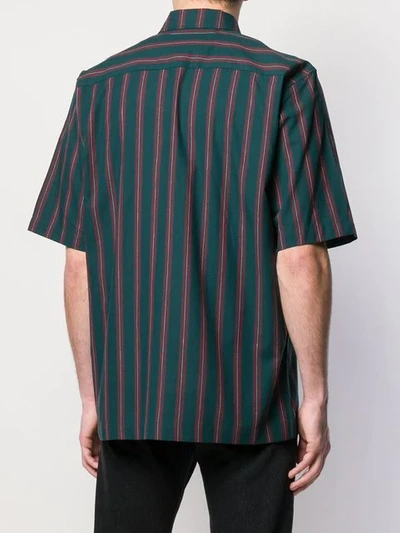 Shop Han Kjobenhavn Striped Box Shirt In Green