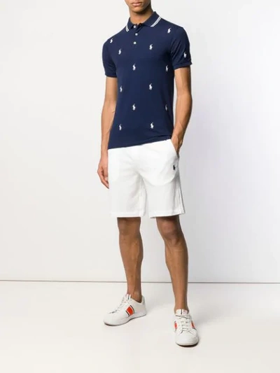 Shop Polo Ralph Lauren White Logo Track Shorts