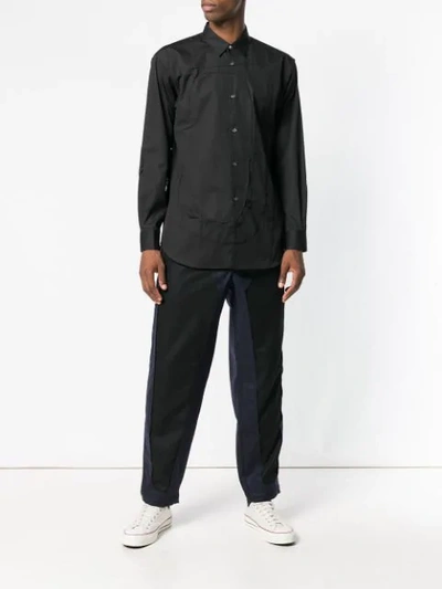 Shop Comme Des Garçons Shirt Loose-fitting Trousers In Blue