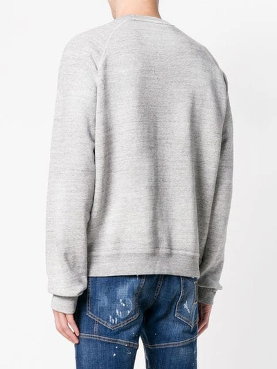 Shop Dsquared2 Branded Sweatshirt In Grey