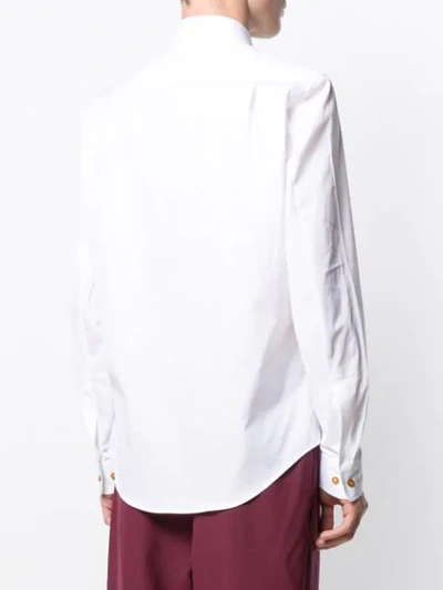 Vivienne Westwood Shirt With Subtle Orb Embroidery And Tailored Fit In White