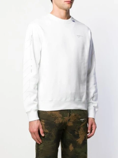 Shop Off-white Diagonal Sweatshirt In White