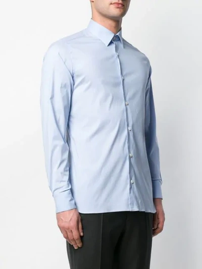 Shop Z Zegna Stretch Fit Shirt In Blue