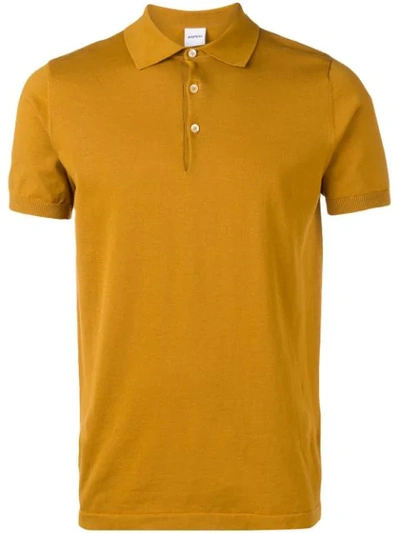 Shop Aspesi Shortsleeved Polo Shirt In Yellow