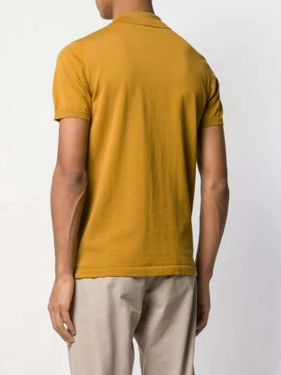 Shop Aspesi Shortsleeved Polo Shirt In Yellow