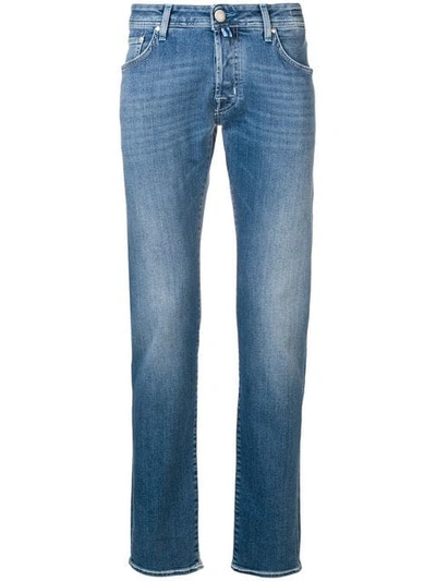 Shop Jacob Cohen Low Rise Skinny Jeans In Blue