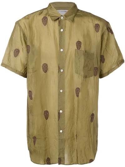 Comme Des Garçons Shirt Mask Print Shirt In Green