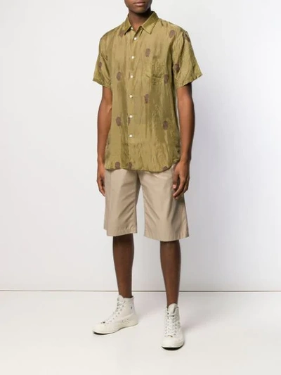 Comme Des Garçons Shirt Mask Print Shirt In Green