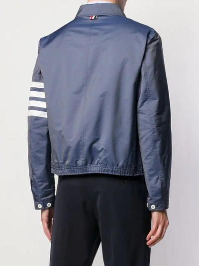 Shop Thom Browne Contrast Stripe Golf Jacket In 415 Navy