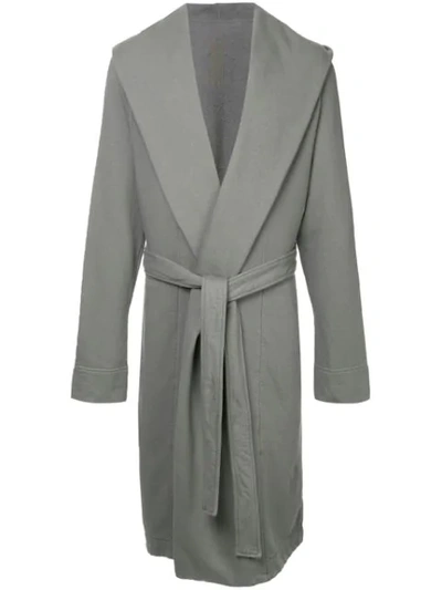 Shop Rick Owens Drkshdw Single Breasted Coat In Grey