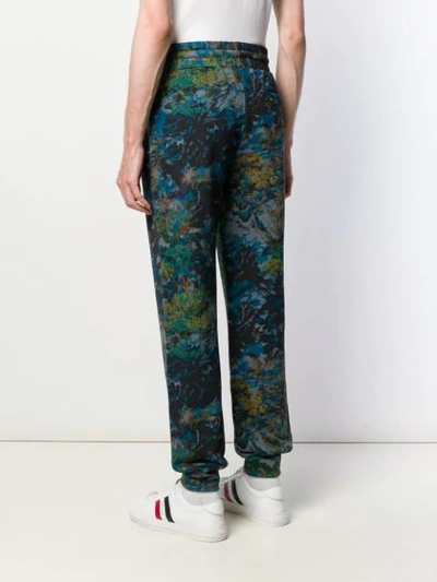 Shop Etro Floral-print Sweatpants In Blue