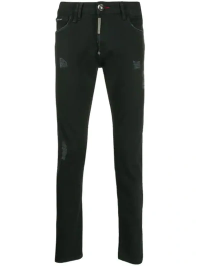 Shop Philipp Plein Slim Fit Jeans - Black