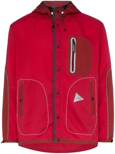 Shop And Wander Hooded Waterproof Jacket In Red