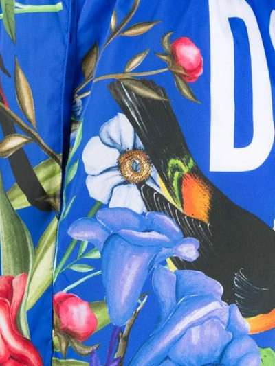 Shop Dsquared2 Floral Print Swim Shorts - Blue