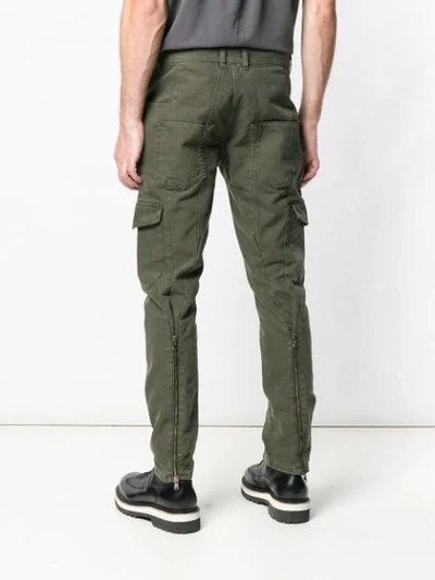 Shop Diesel Black Gold Skinny Cargo Trousers - Green