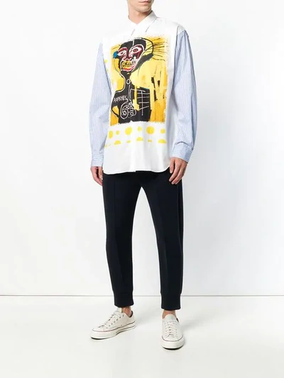 Shop Comme Des Garçons X Jean-michel Basquiat Printed Shirt In White