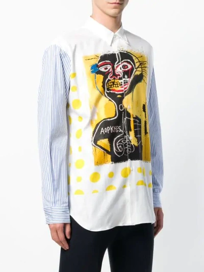 Shop Comme Des Garçons X Jean-michel Basquiat Printed Shirt In White