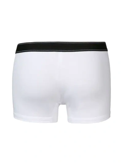 Shop Dolce & Gabbana Branded Boxer Briefs In White