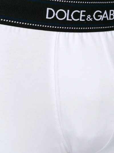 Shop Dolce & Gabbana Branded Boxer Briefs In White