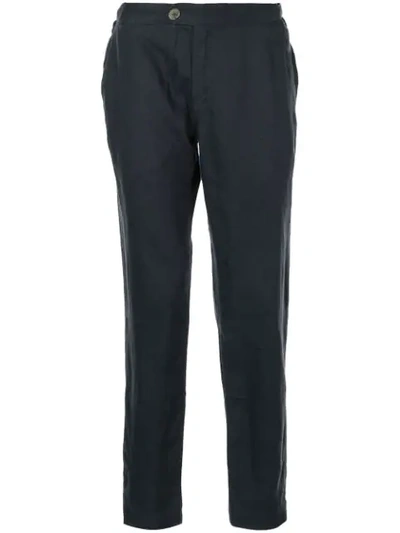 Shop Venroy Side Tab Trousers In Blue