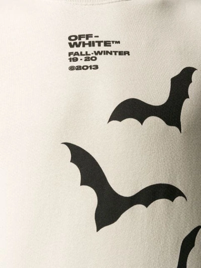 Shop Off-white Bat Print Sweatshirt In Neutrals