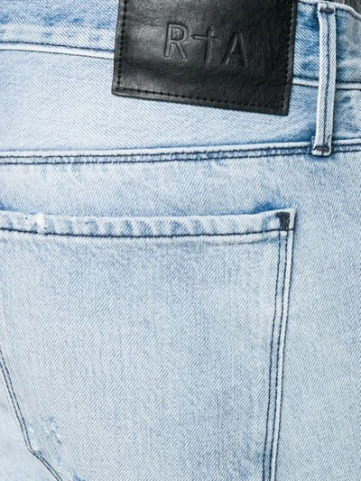Shop Rta Distressed Denim Shorts In Blue