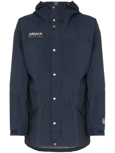 Adidas Originals Adidas Anyon Spezial Hooded Parka Jacket In Blue | ModeSens