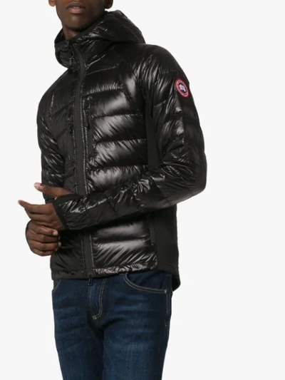 Shop Canada Goose Hybridge Hooded Jacket In Black